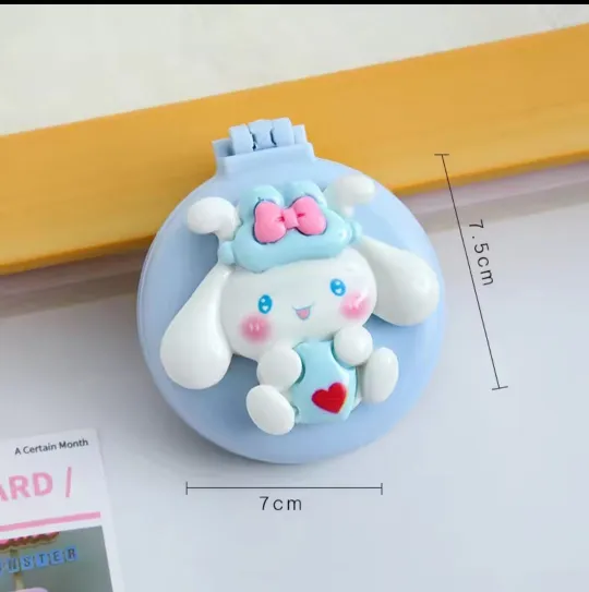 Portable cute  Folding Comb With Mirror (1 pc)